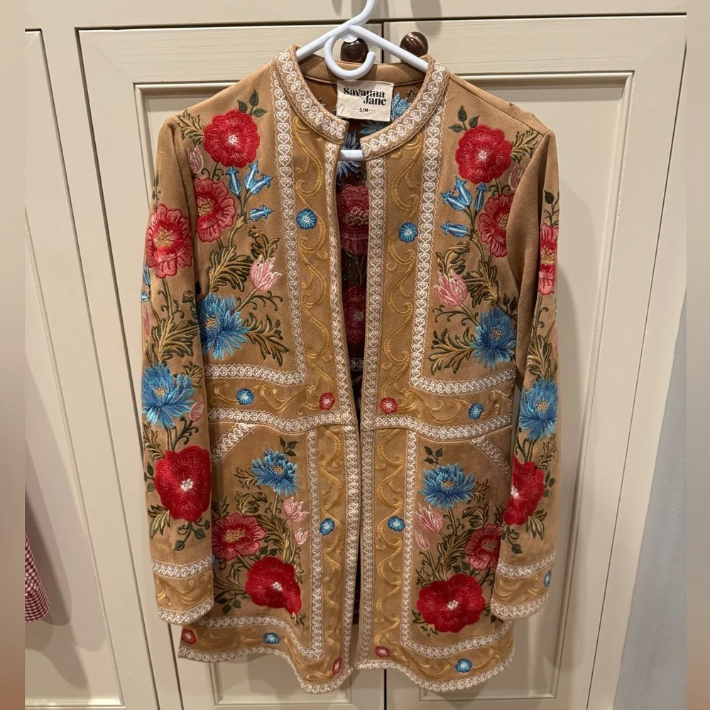 Savanna Jane soft embroidered jacket - Picture 1 of 3